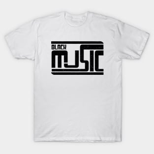 Black music // Logo type // Grunge black T-Shirt